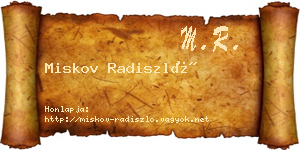 Miskov Radiszló névjegykártya